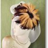 Brown Winter Wool Pillbox Dress Hat