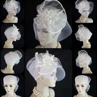 Avant Garde Luxury Pillbox Wedding Hat