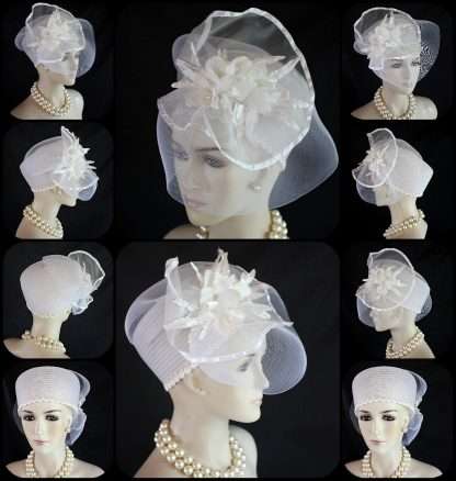 Avant Garde Luxury Pillbox Wedding Hat