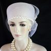 White Pillbox Bridal Dress Hat