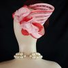 Avant Garde Pink Red Wedding Fascinator