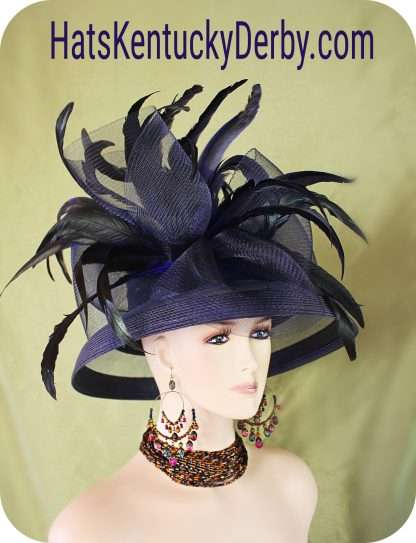 Avant Garde Royal Blue Big Brim Hat