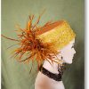 Antique Gold Copper Statement Pillbox Motf Wedding Hat