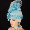 Avant Garde Vintage Style Cocktail Pillbox Horsehair Satin Hat