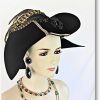 "Pointed Edge Headdress" Designer Wedding Fashion Formal Hat For Women