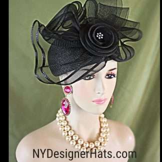 Black Pillbox Wedding Dress Hat