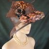 Brown Broonze Black Cheetah Leopard Animal Print Hat