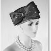 Classic Black Satin Pillbox Formal Church Temple Hat