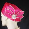 Classic Hot Pink Satin Pillbox Formal Church Temple Hat