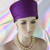 Classic Hot Pink Satin Pillbox Formal Church Temple Hat