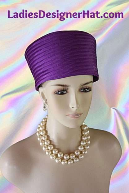 Classic Hot Pink Satin Pillbox Formal Church Temple Hat