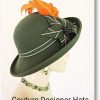 Olive Green Orange Wool Vintage Style Hat