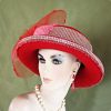 Red Wool Luxury Hat For Women