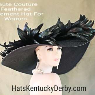 Exclusive Black Kentucky Derby Statement Hat