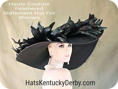 Exclusive Black Kentucky Derby Statement Hat