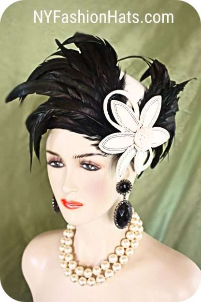 "Feather Fantasy" Handmade Bridal Headpiece Hat