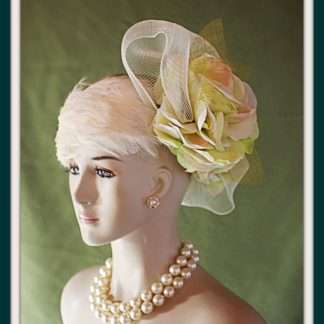 Haute Couture Designer Sinamay Straw Pillbox Hat