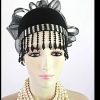 Haute Couture Luxury Black Wool Winter Fashion Hat For Women