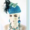 Sequin Feather Designer Headpiece Bridal