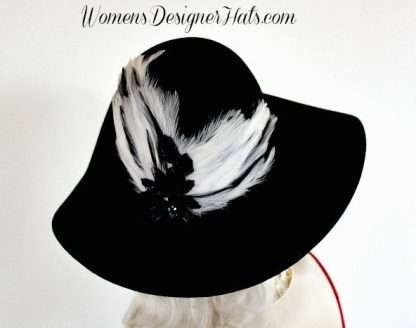 Minimalist High Fashion Black White Designer Hat