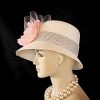 Ivory Soft Beige Pink Fashion Hat For Women