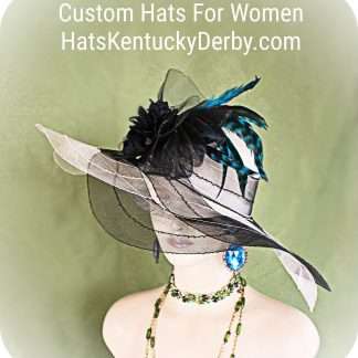 Kentucky Derby Hat Black Cream Ivory