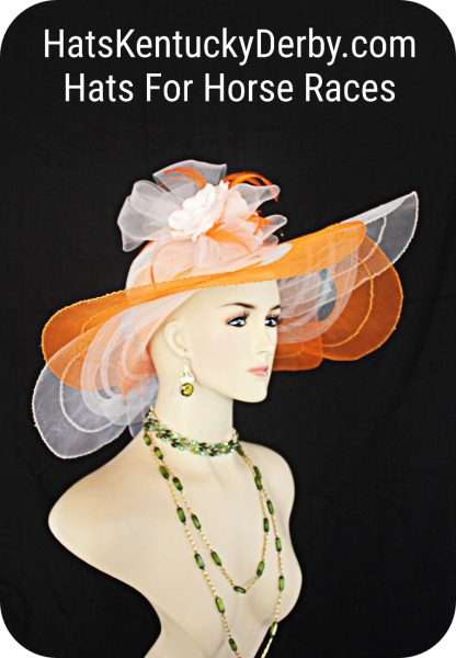 Kentucky Derby Hat Orange White