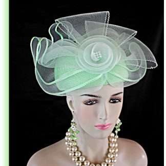 Lime Apple Green Pillbox Wedding Bridal Hat Headpiece