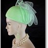 Lime Apple Green Pillbox Wedding Bridal Hat Headpiece