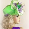 Lime green lavender white formal wedding designer hat p55 hats