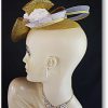 Metallic Gold White Cocktail Hat