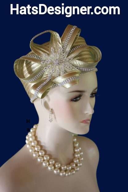 Metallic Silver Satin Pillbox Hat For Women