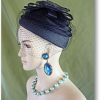 Pillbox Wedding Bridal Hat With A Birdcage Veil