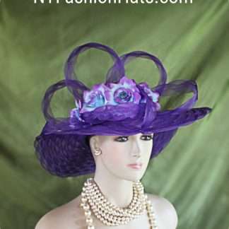 Purple Blue Avant Garde Fashion Hat For Women