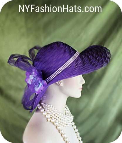 Purple Blue Avant Garde Fashion Hat For Women