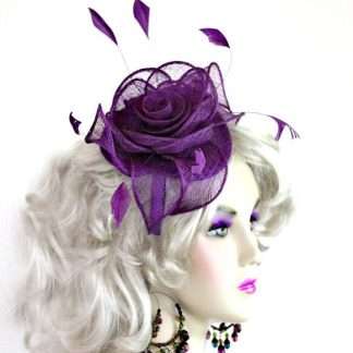 Purple Wedding Bridal Headpiece