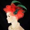 Red Green Christmas Pillbox Wedding Hat