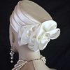 Satin Pillbox Wedding Bridal Hat Headpiece