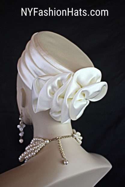 Satin Pillbox Wedding Bridal Hat Headpiece