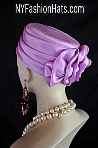 Satin Pillbox Wedding Bridal Hat Headpiece