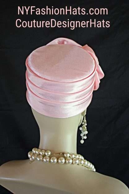 Satin Pillbox Wedding Bridal Hat Headpiece