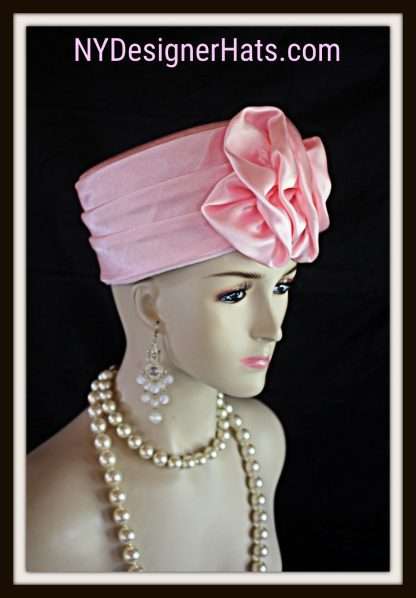 Satin Pillbox Wedding Bridal Hat Headpiece