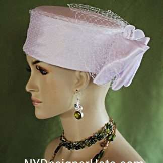 Satin Pillbox Wedding Bridal Hat