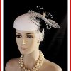 Black And White Disk Saucer Fascinator