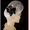 Black And White Disk Saucer Fascinator