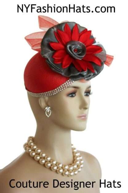 Women's Couture Designer Cocktail Pillbox Hat