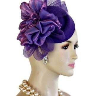 Women's Couture Designer Purple Winter Spring Cocktail Hat Fascinator