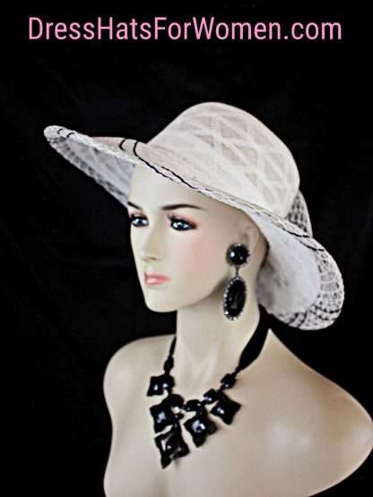 Formal Wedding Bridal Wide Brim Hat