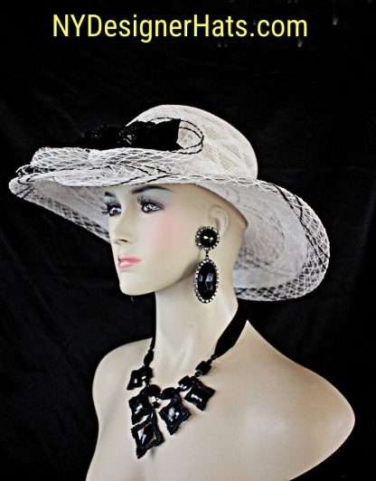 Formal Wedding Bridal Wide Brim Hat