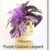 Pink Black Leopard Print Formal Hat
